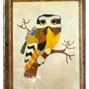Erica Wilson Crewel Kit Owl Design 6839/1 Hiawatha Embroidery Bird Sealed New